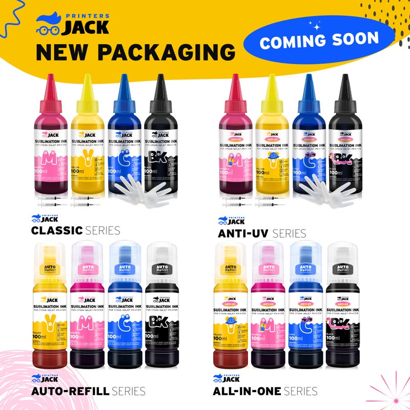 Printers Jack 400ML Sublimation Ink for Epson C88 C88+ WF7710 ET2720 ET4700 ET15000 ET2760 ET2750 WF7820 Inkjet Printers Heat Press Transfer on Mugs, Plates, Polyester Shirts, Phone Cases etc - Image 2